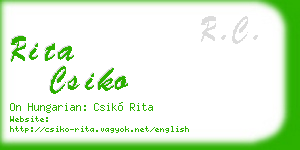 rita csiko business card